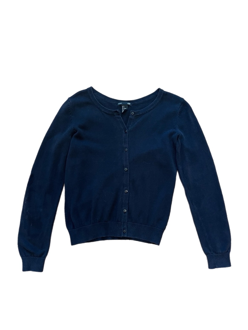 H&M Essential Basic 100% Cotton Black Cardigan